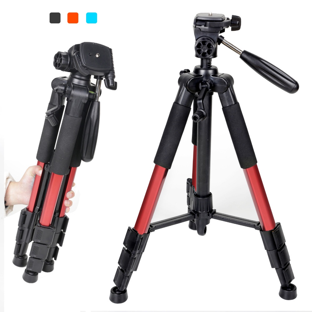 Professional DSLR Tripod &amp; Pan Head - Hitam