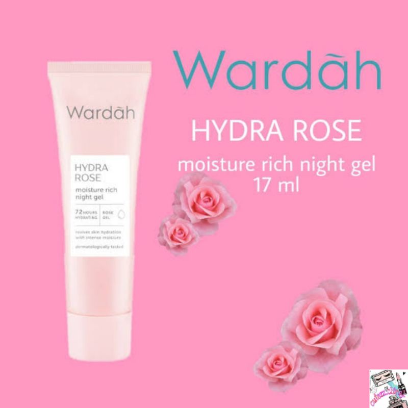 ☃Cutezz_Ching1☃Wardah Hydra Rose Moisture Rich Night Gel 17ml