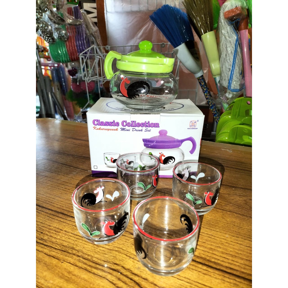 Teko teh set mini jago / kukuruyuk