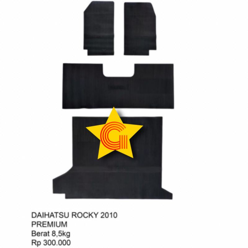 Karpet Karet Mobil Taft Rocky 2010 Premium Full Set