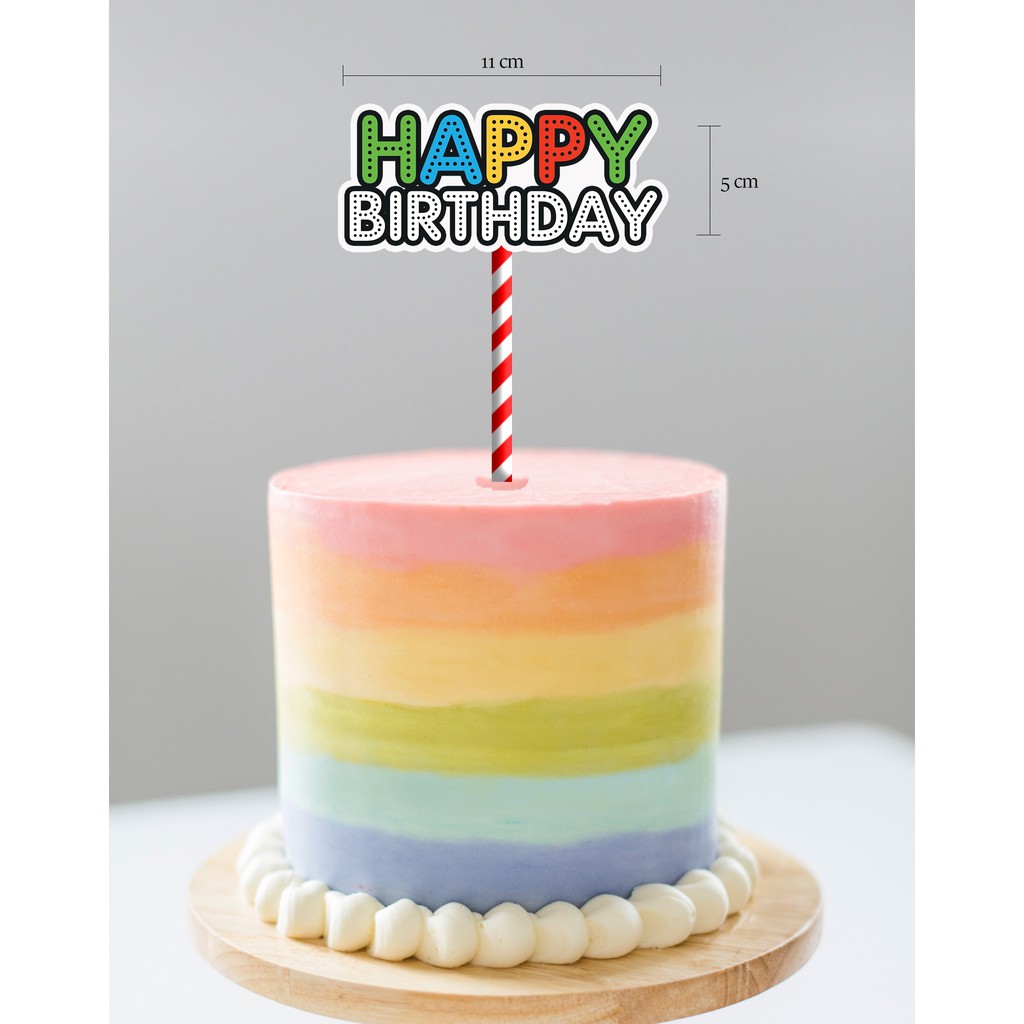 Happy Birthday Tayo Topper | Hiasan Kue