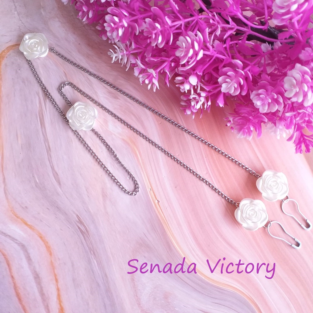 Senada Victory Kalung Masker Rantai Bunga Handmade Konektor Tali Masker