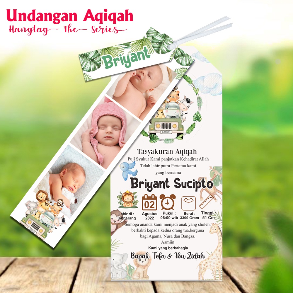 Undangan Aqiqah - Tasyakuran - Kelahiran - Undangan Tasyaquran - Undangan Kelahiran - Bayi - Undanga