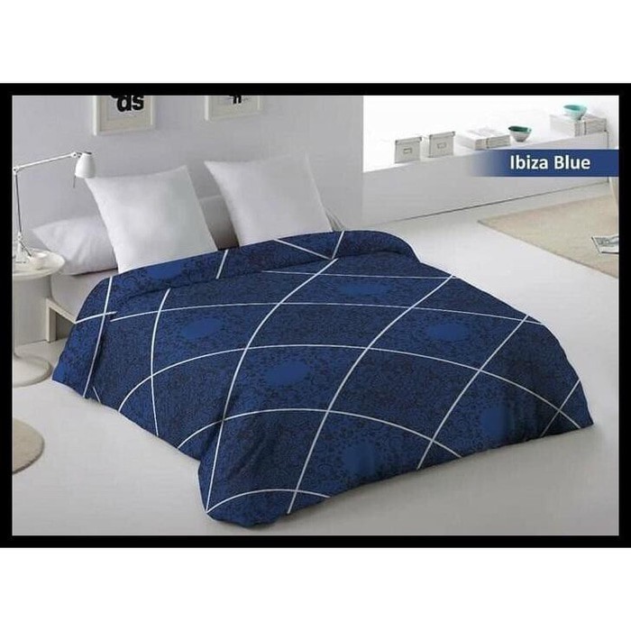 Selimut Bulu Dewasa Fata Halus Lembut ukuran 200x220 Motif Ibiza Blue