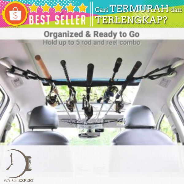 Tali Suspender Joran Pancing Mobil Fishing VRC Car Rod Carrier Strap Belt - BOOMS BFRMVRC Hitam