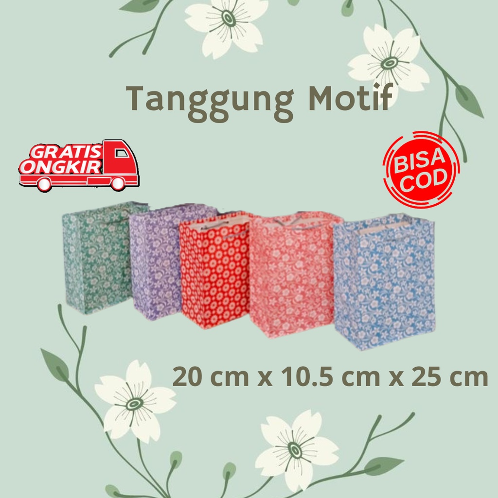 

Paper bag Tanggung Motif: 20 x 10 x 25 / paperbag murah / Tas Kertas kecil mini souvenir kado makanan