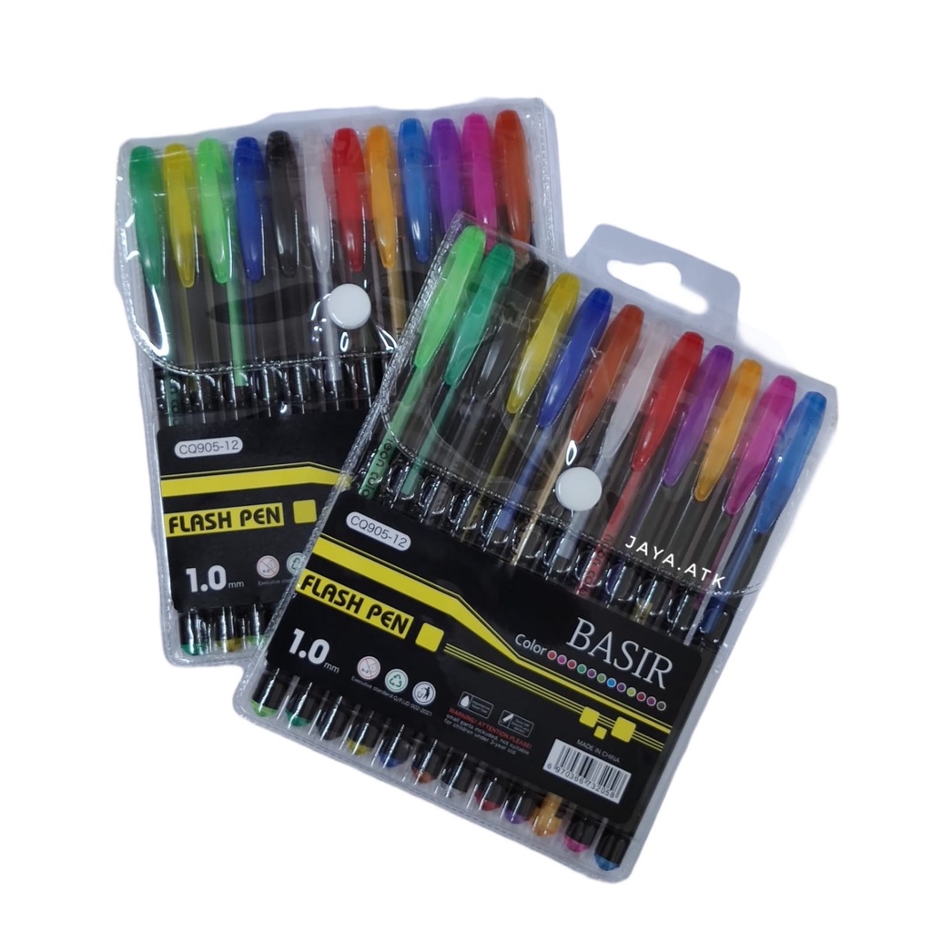 

PULPEN GLITER GEL SET 12 WARNA 1.0 MM PEN HIAS GLITTER JURNAL LUCU BAGUS SOUVENIR KADO