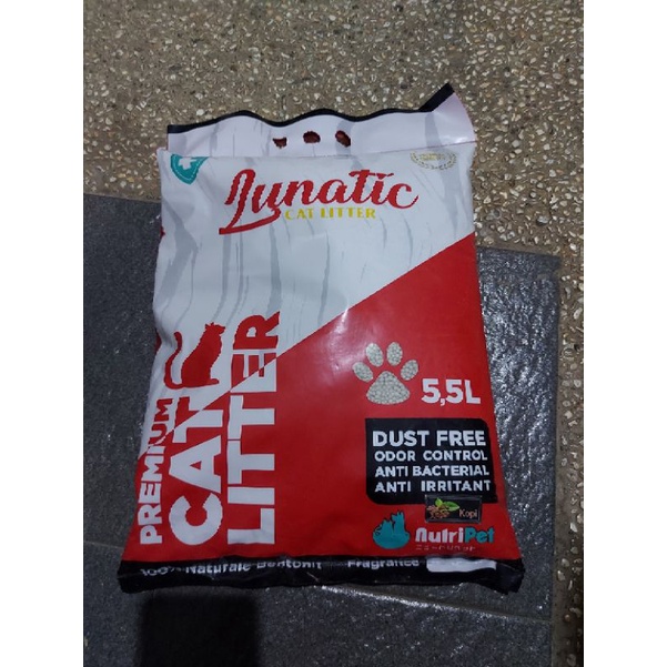 (GRAB/GOJEK) PASIR KUCING LUNATIC GUMPAL WANGI 5.5LT