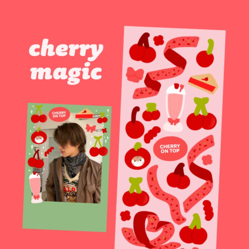 eystudios - Cherry Magic Deco Sticker (Kisscut) Polcos / Journal