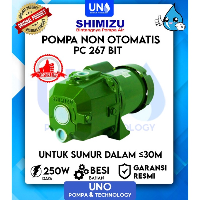 new Pompa air Shimizu Jet Pump PC 267 BIT