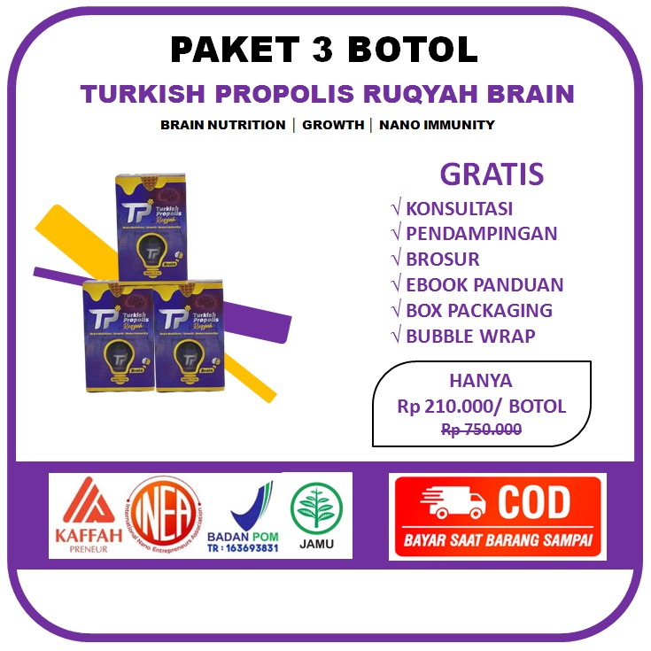 [Paket 3 Botol] Turkish Propolis Ruqyah Brain