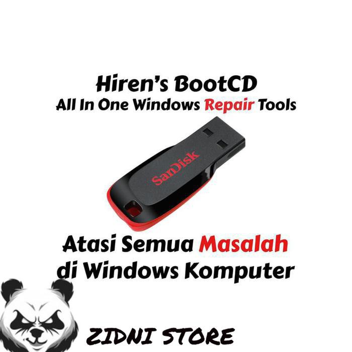 SOFTWARE APLIKASI SWA536 HIREN’S BOOTCD PE X64 TOOL REPARASI WINDOWS USB BOOTABLE