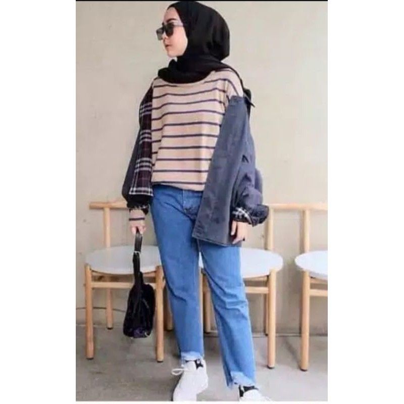 CELANA BOYFRIEND JEANS RIPPED SOBEK WANITA//BOYFRIEND RIPPED/BF SOBEK