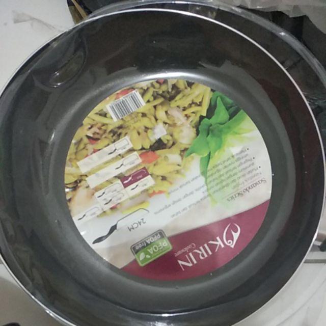 Kirin Fry Pan 24cm Sasando Series Frypan Wajan Goreng Teflon Hijau