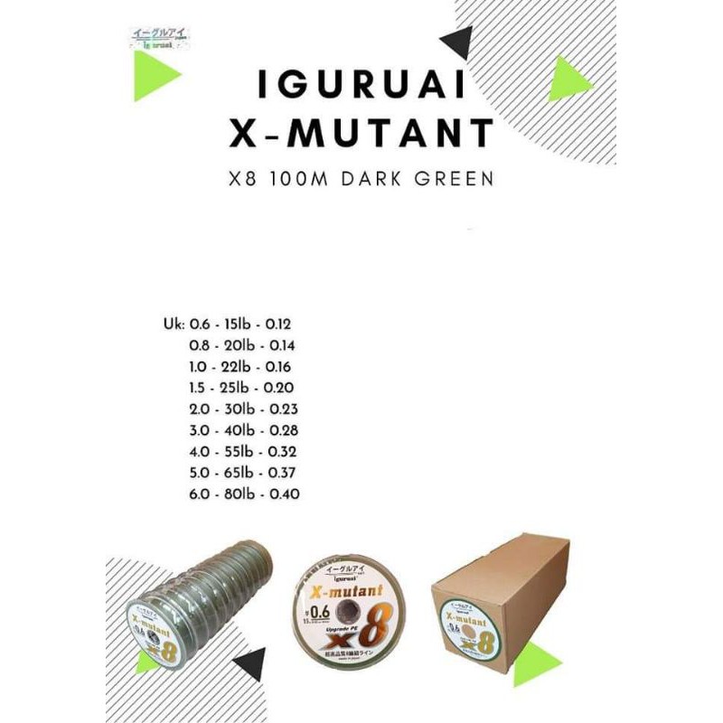 PE. IGURUAI X-MUTANT X8 (Color DARK GREEN)