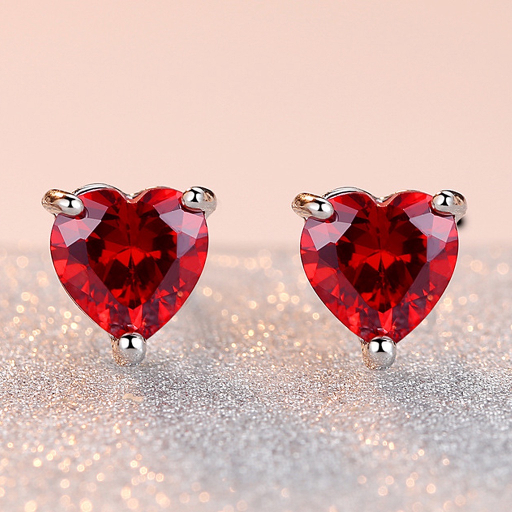 Hu Hu Hu Hu Hu Alat Bantu Pasang Kacamata♡ 1 Set Kalung Anting Liontin Hati Aksen Berlian Imitasi Berkilau Tahan Lama Untuk Pernikahan