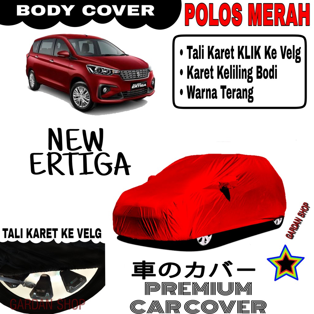 Sarung Mobil NEW ERTIGA Polos MERAH Body Cover Penutup Body Ertiga PREMIUM