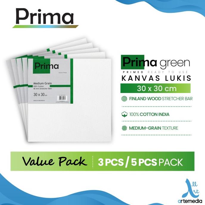 

Kanvas Lukis Prima Green 30x30cm Value Set 3 Cotton Canvas