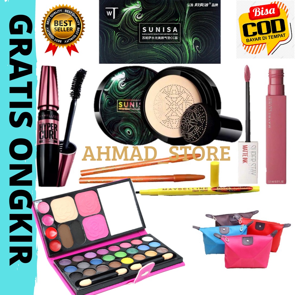 promo paket lengkap SUNISA (( 6 in1 original 100% )) sunisa Bedak glowing ori bpom 1 Paket Asli Orig