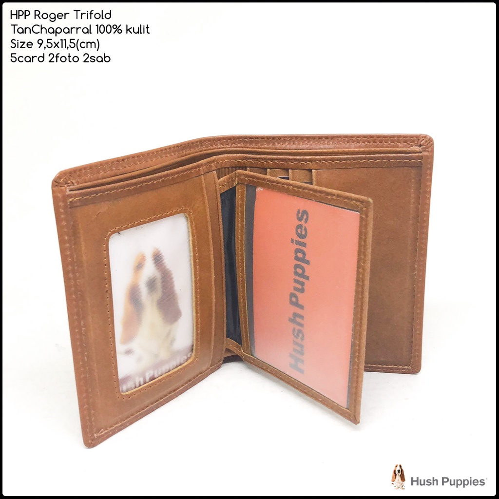 dompet kulit hushpuppies roger series premium replica bahan kulit sapi asli