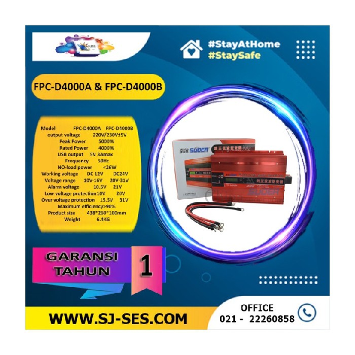 Promo Inverter Sine Murah 12V Digital Pure Wave Power 4000W