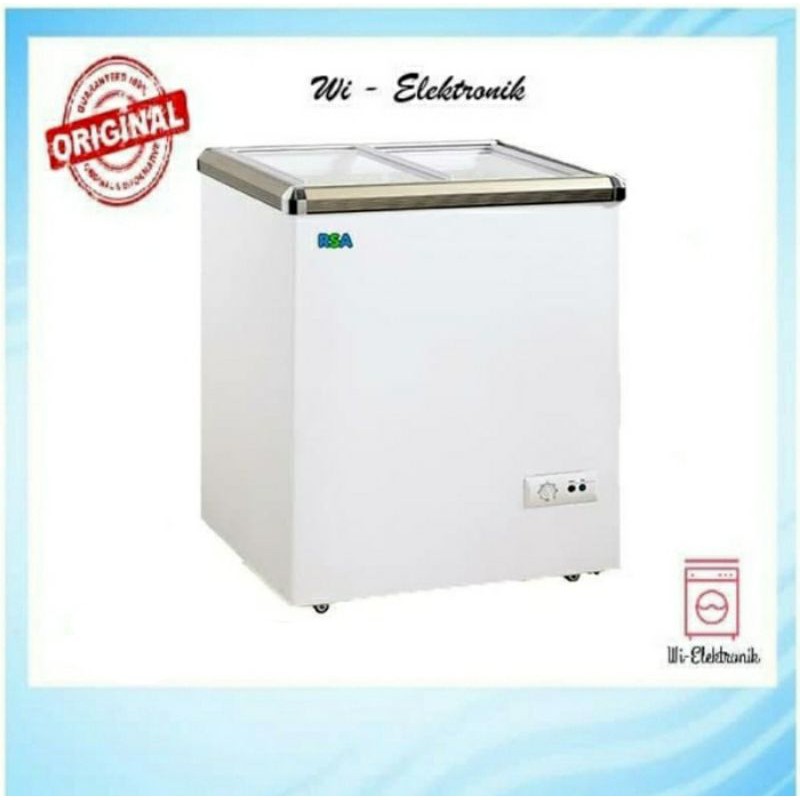 Chest Freezer Sliding Flat Glass 100 Liter RSA XS 110 Chest Freezer Sliding Flat Glass 100Liter XS 1