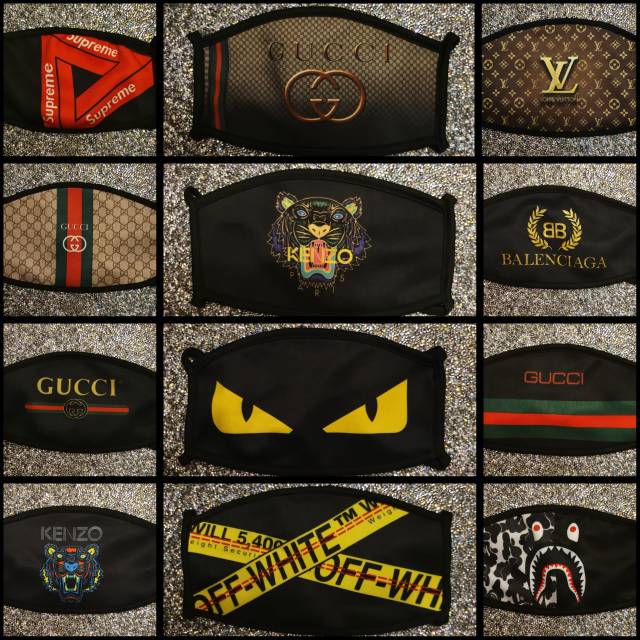 ❗CUCI GUDANG❗MASKER KAIN SCUBA NON MEDIS MURAH GUCCI SUPREME