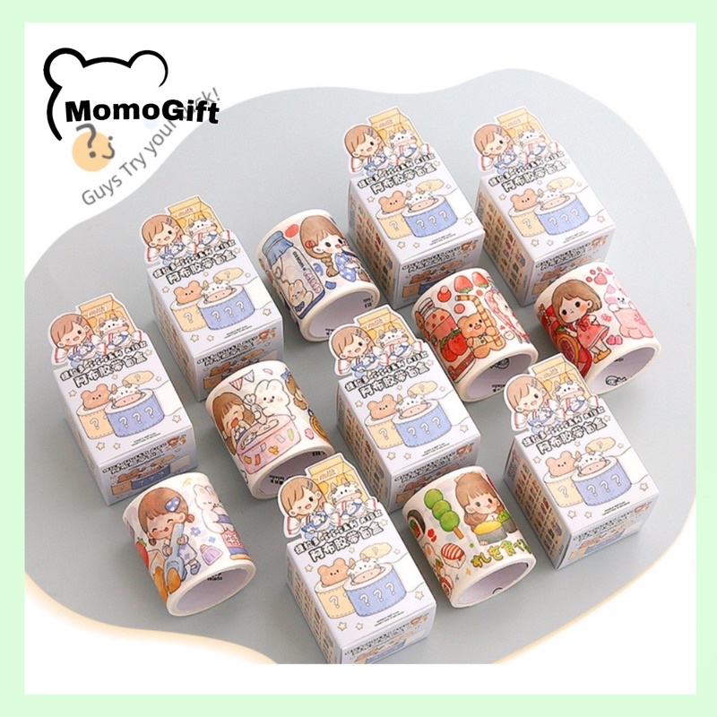 

Washitape Aesthetic Washitape Surprise Blind Box Motif Abu Tape Series Eat - TLD38