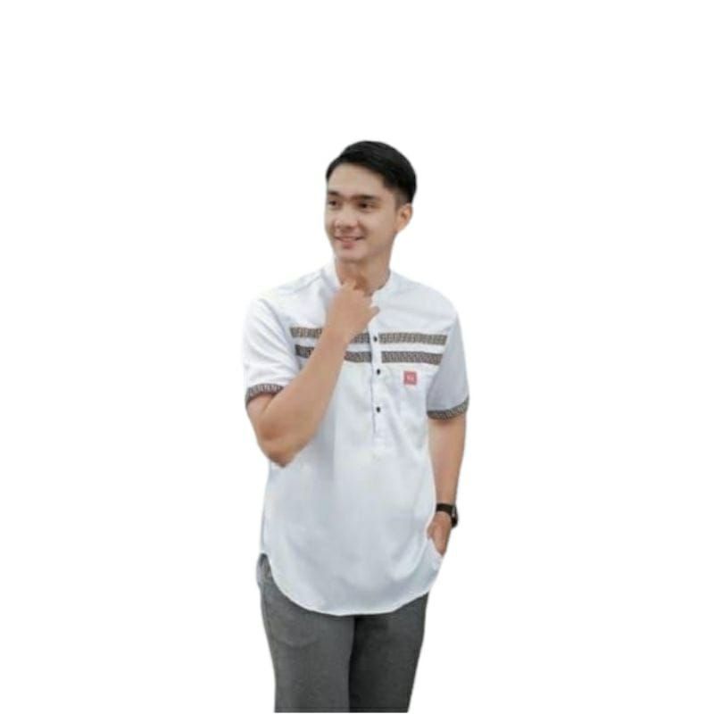 SIZE M L XL XXL Baju Koko Kurta Dewasa Lengan Pendek bahan toyobo premium tebal Adem Serap Keringat