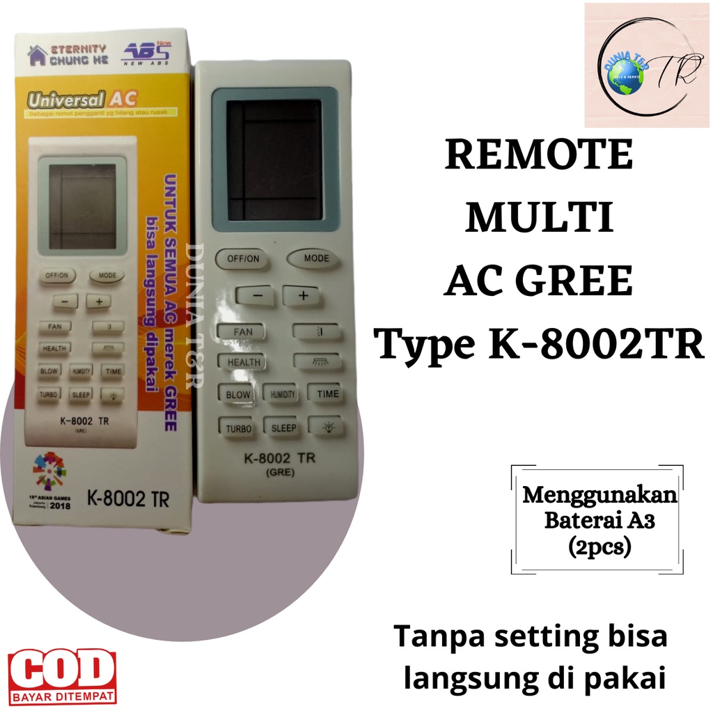 Remot / Remote Multi AC Gree Type K-8002TR