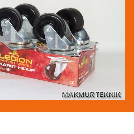 Roda Caster Roda Troli Roda Karet 2 inch Hidup