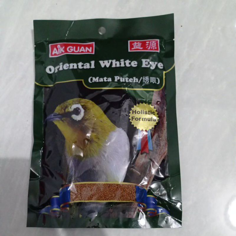 pakan pleci aik guan oriental white eye