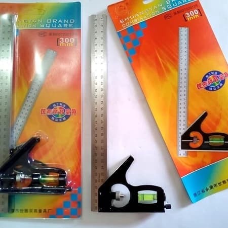 

PENGGARIS SIKU. SIKU TUKANG WATERPAS 12".ALAT UKUR SUDUT 30 CM