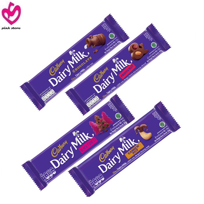 Coklat CADBURY Chocolate Dairy Milk 65G logo HALAL MUI Shopee Indonesia