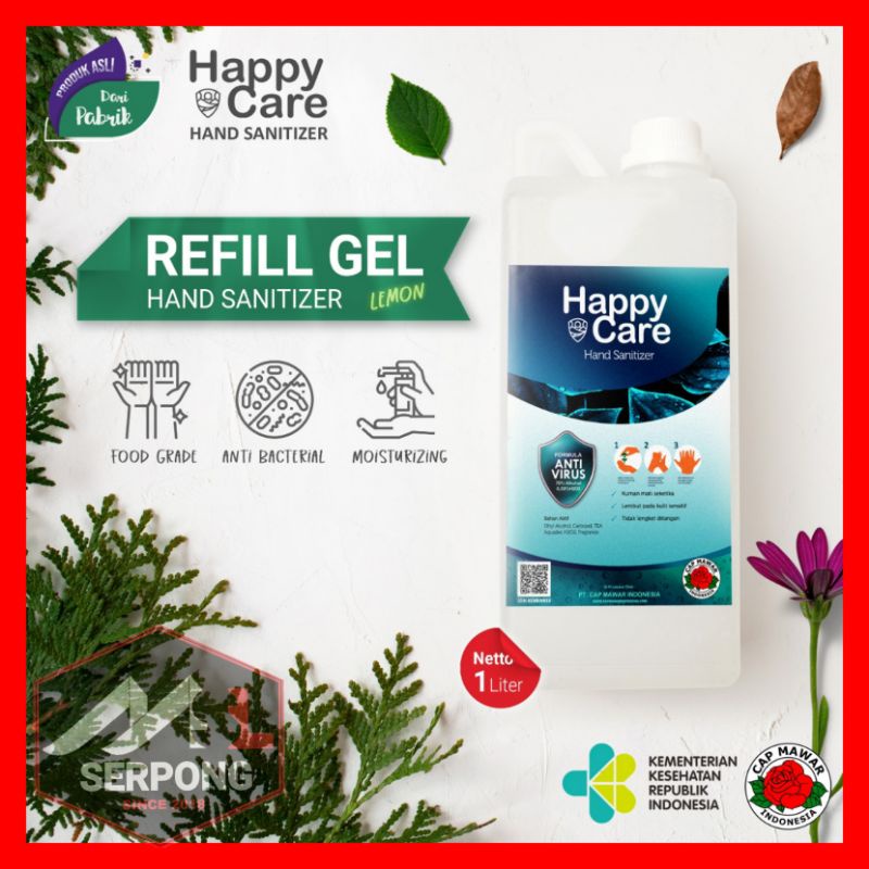 HAND SANITIZER GEL 1 LITER  HAPPY CARE / HAND SANITIZER GEL / HAND SANITIZER