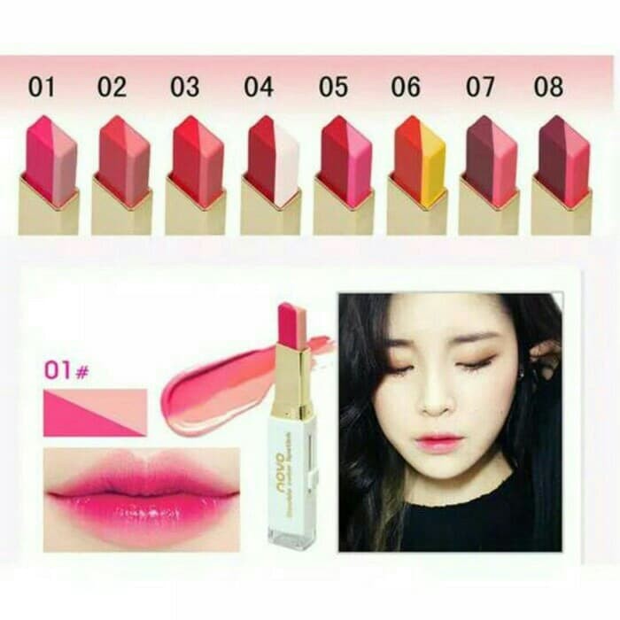PROMO BULAN INI  Lipstik Novo 2 Tone Bar Original-Novo Lipstik 2 Tone