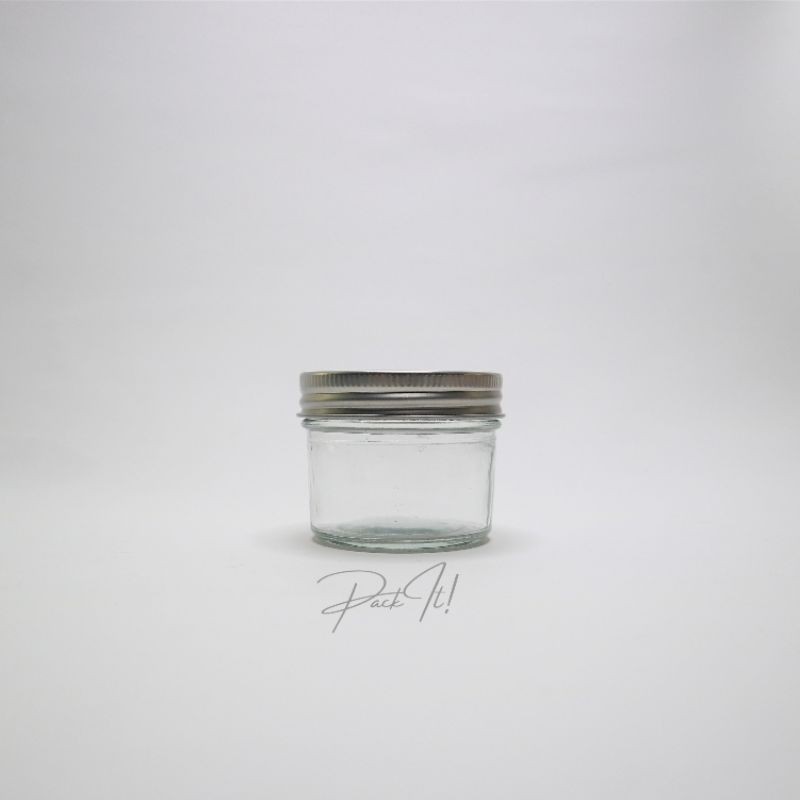 JAR KACA 100ML / MASON JAR KACA 100ML / TOPLES KACA 100ML / TUTUP ALUMINIUM