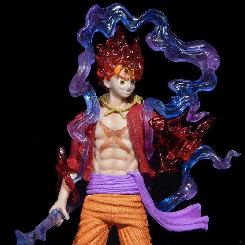 Mainan Action Figure Model Anime One Piece Sun God Nika Gear 5 Luffy Monkey D Luffy Bahan PVC Ukuran 21cm