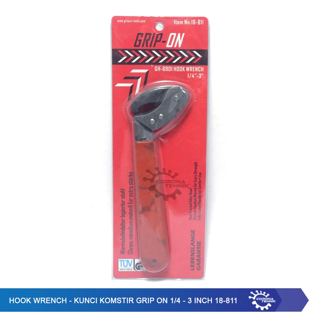 Hook Wrench - Kunci Komstir Grip On 1/4 - 3 Inch 18-811