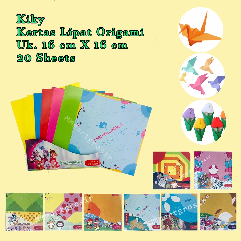 Kiky / Kertas lipat origami / Fashionista Atp 80 / Uk.16x16 20Sheets