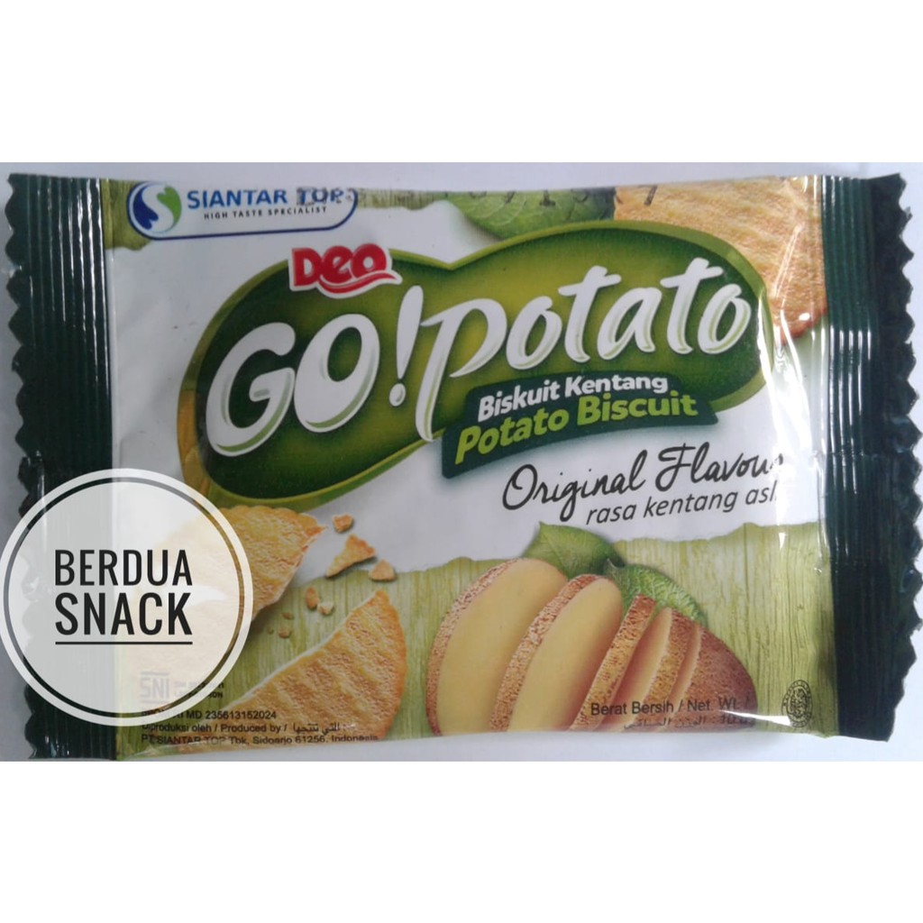 

Go Potato Biskuit Kentang Original Siantar Top ( 10gr x 20 )