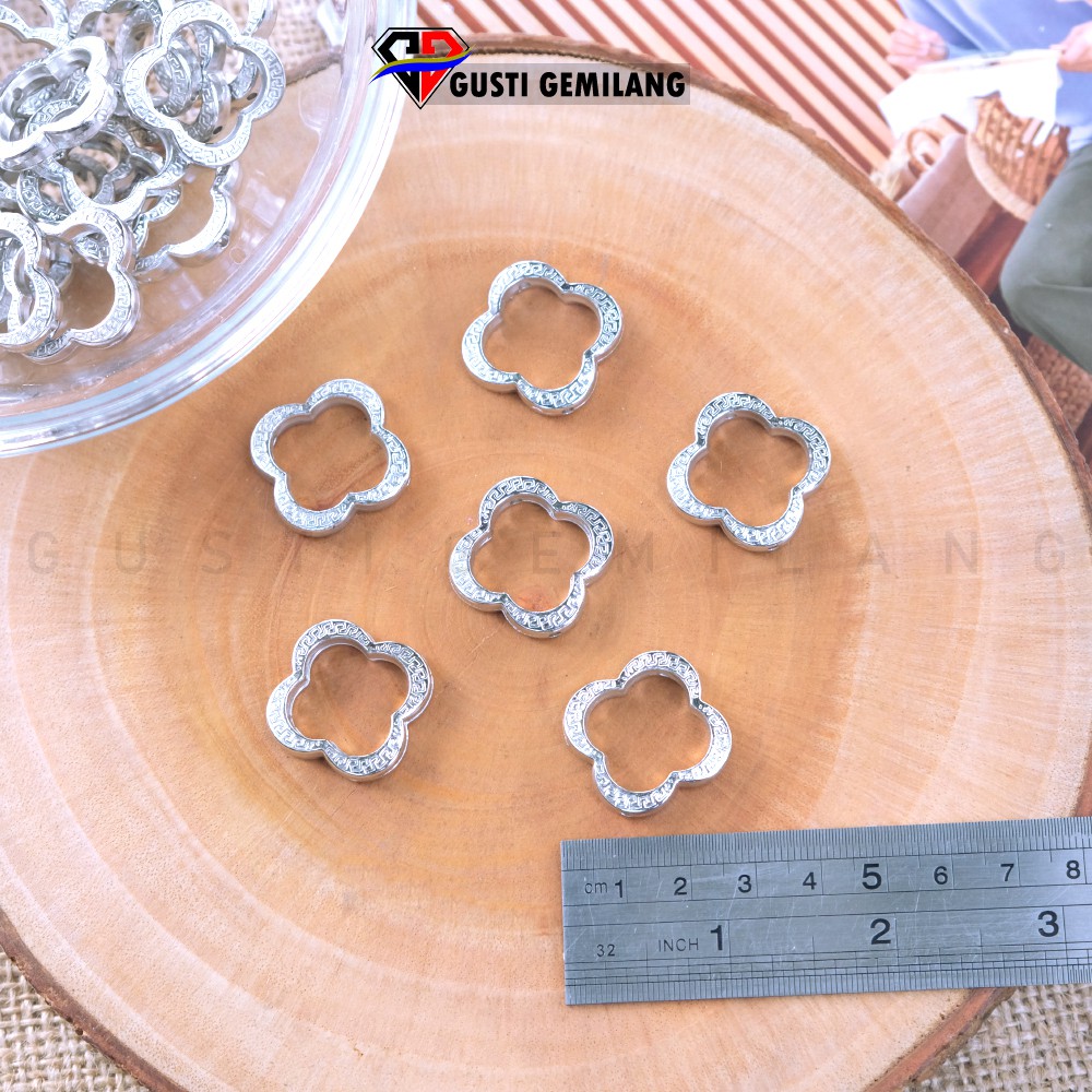 Isi 6 Bunga Stainless Aksesoris Wanita Bros