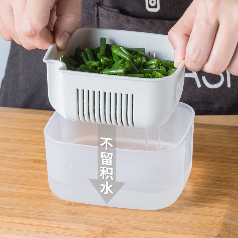 (BOW) Kotak Wadah Penyimpanan Kondiment Bumbu / Tirisan Buah Dengan Saringan Anti Tumpah