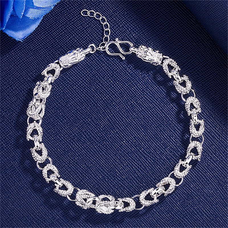 Gelang Perak Asli / Bracelet S925 / Sterling Silver /Wanita Korea Unik bracelet / Charm Gelang pria & Wanita / Gelang Couple / Gelang TitaniumA6-M