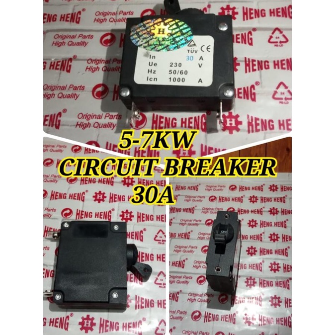 +++++] 5-7KW MCB Circuit Braker 30A Genset Bensin 5000 6000 7000 watt