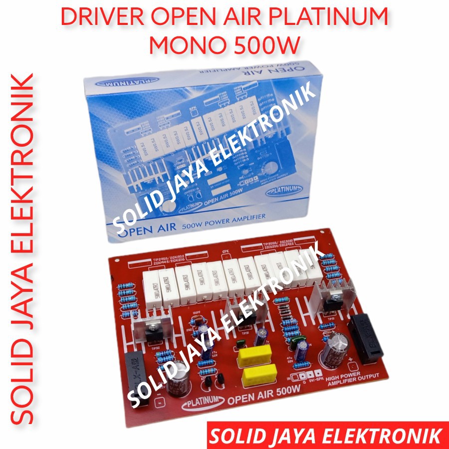 KIT DRIVER OPEN AIR 500W MONO PLATINUM AMPLI AMPLIFIER 500 WATT W PCB FIBER PLATINUM ASLI ORIGINAL