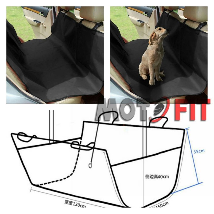 BAROKAH GAMIS PE034 Pet Car Seat Cover Matras Anjing Pelindung Jok Mobil Hewan