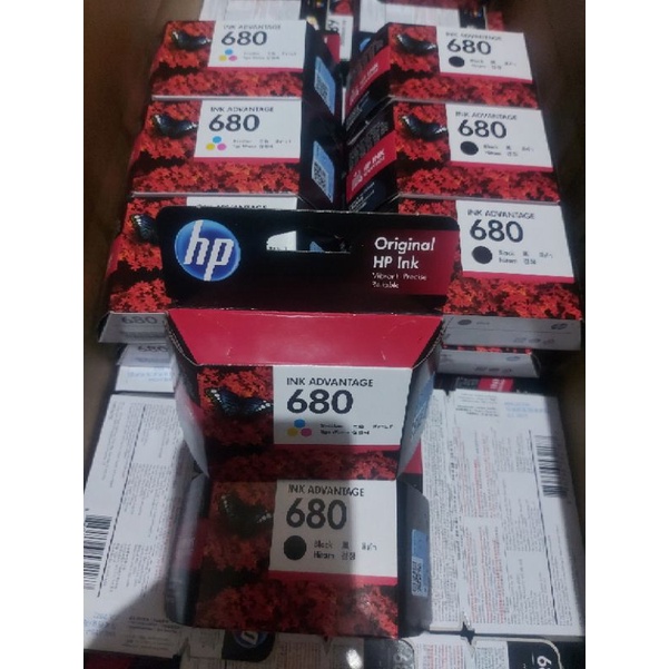 PAKET TINTA HP 680 BLACK + COLOUR ORIGINAL