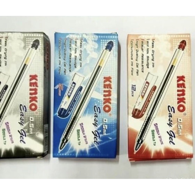 

Pulpen Kenko easy gel 0.5mm PER KOTAK/ Pen Kenko / Pen Sekolah