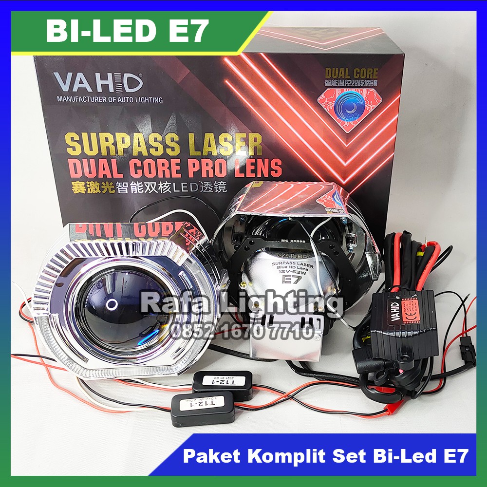 Jual Led Projector Vahid Bi Led E7 Paket Komplit Set E7 Vahid Shopee